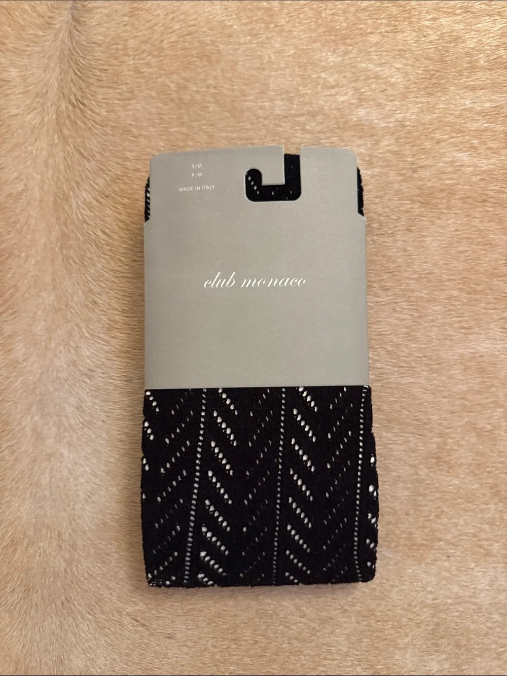Club Monaco Chevron Tight in Soot Black / Noir